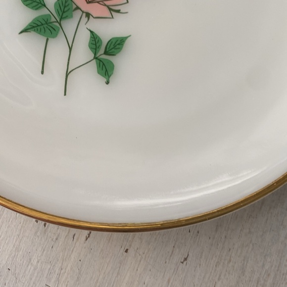 Fire King Anniversary Rose Pattern Dinner Plate by Anchor Hocking. - Picture 3 of 7